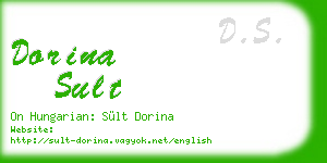 dorina sult business card